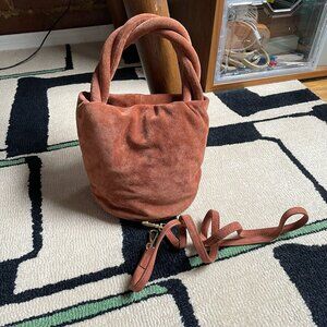 NWOT Yvonne Kone Suede Johanna Mini Bucket Bag w/Crossbody Strap